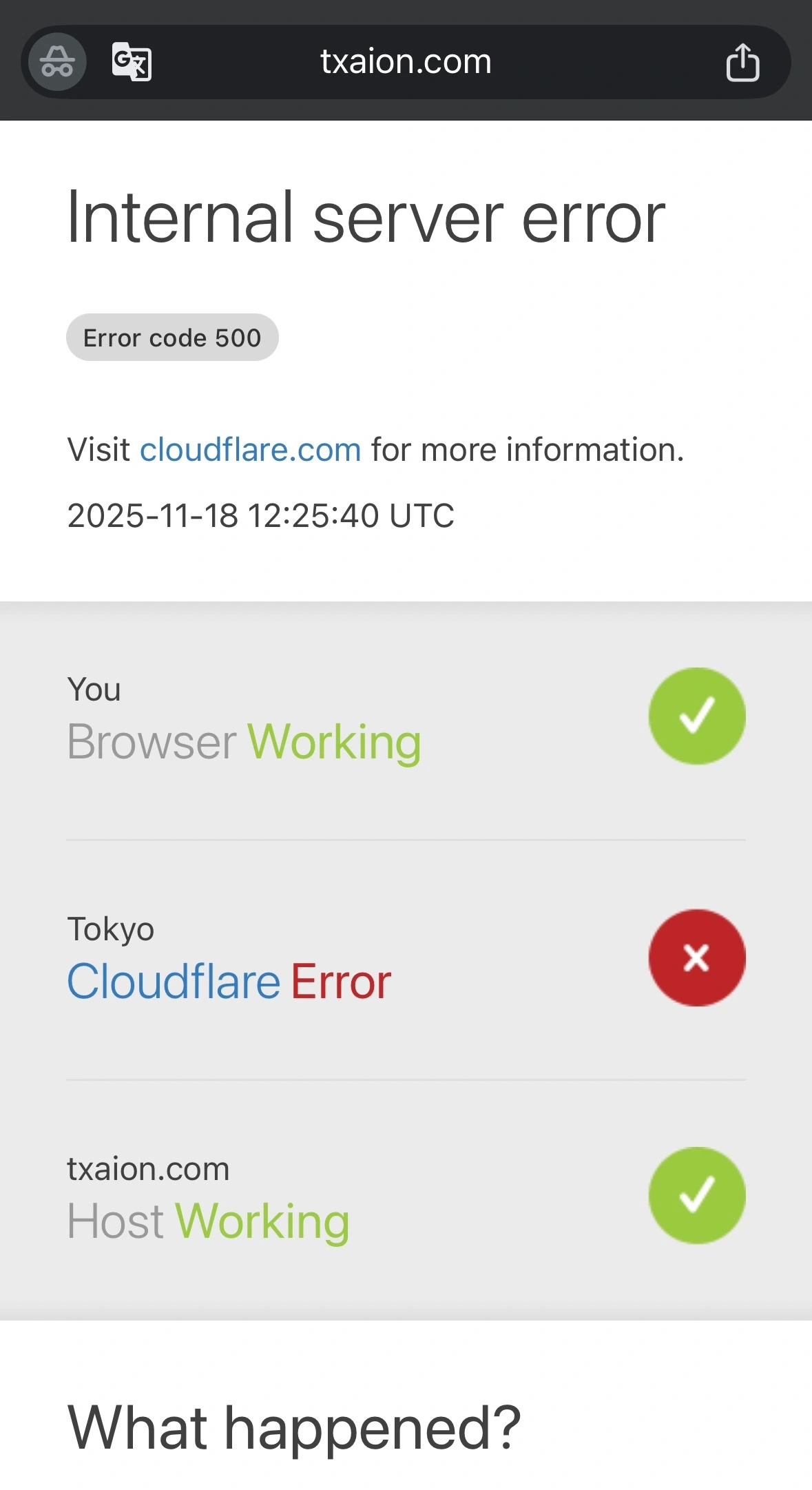 Cloudflare Txaion Outage Event