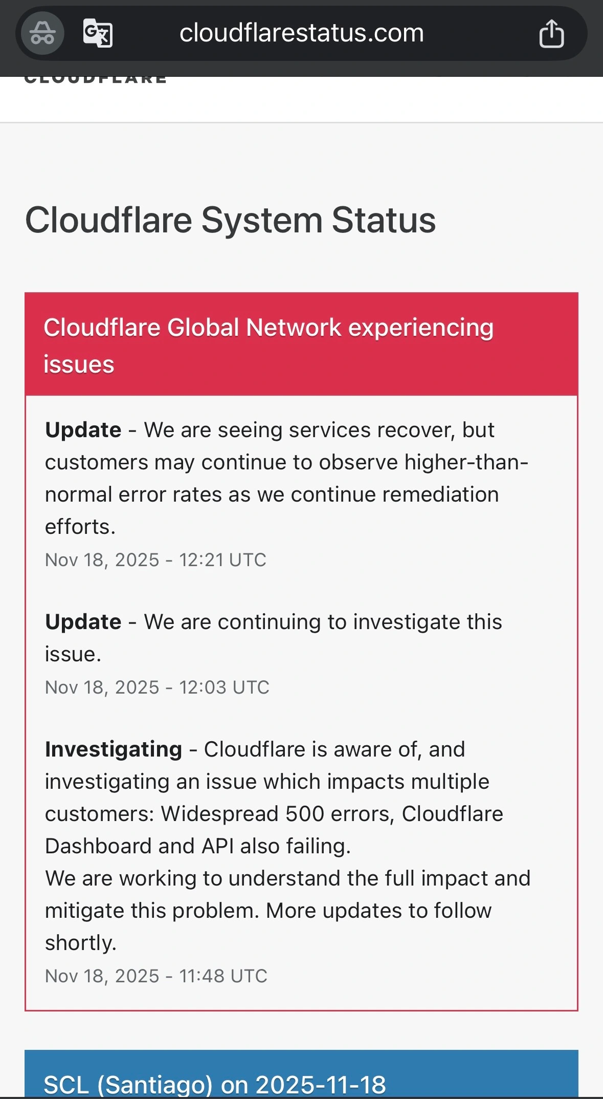 Cloudflare Status Image